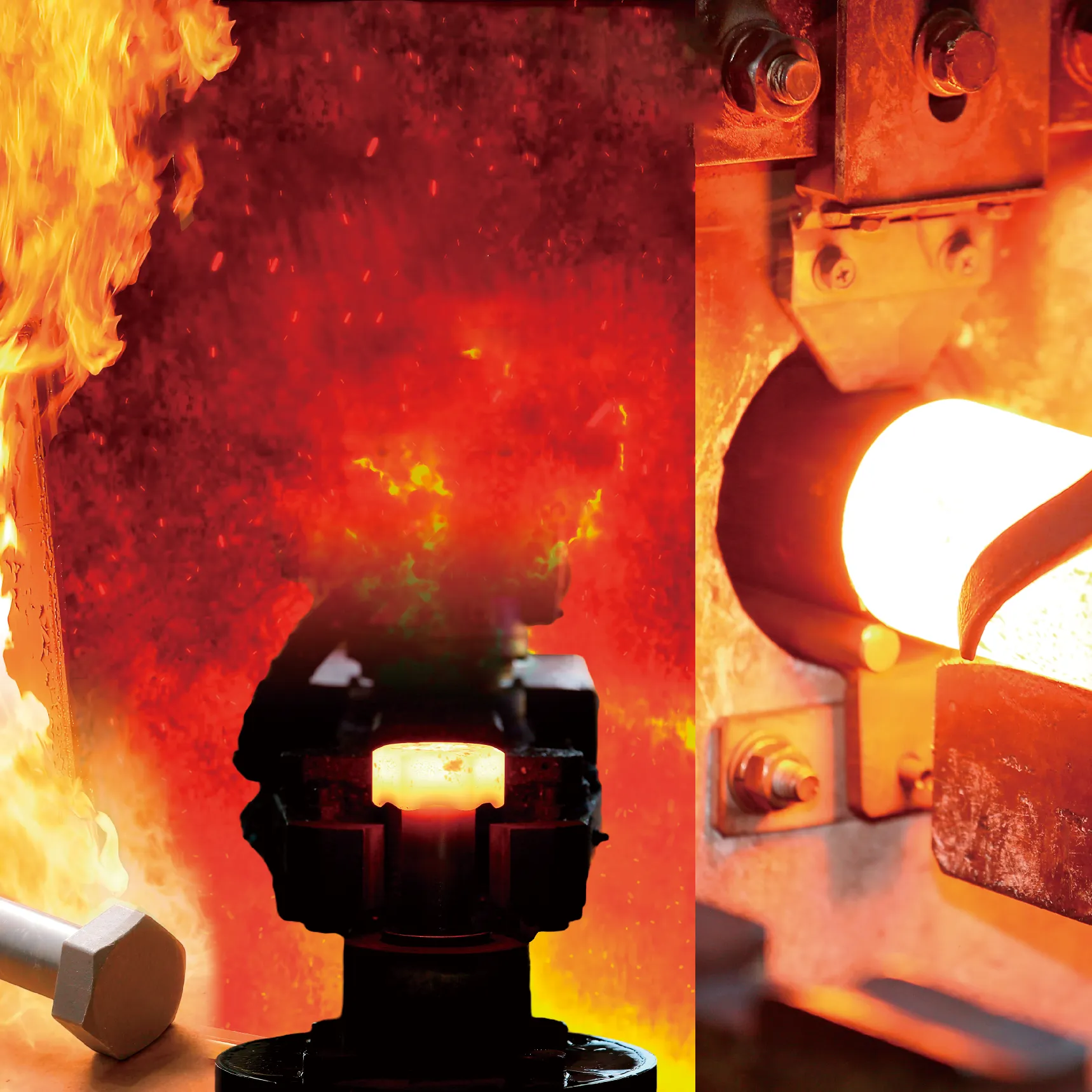 熱間鍛造の現場